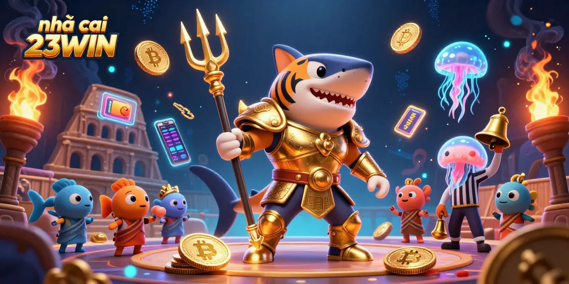 Experience thrilling gameplay at nhà cái 23WIN with an engaging underwater casino scene.