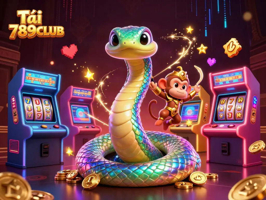 Play exciting games and Tải 789CLUB for immersive casino experiences, featuring vibrant characters in a dynamic scene.