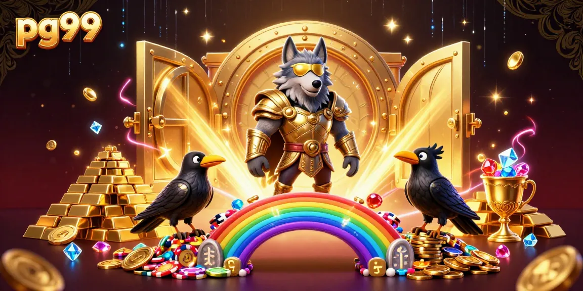 Experience the thrilling adventure of pg99 with Odin and his ravens amid treasures and casino excitement.