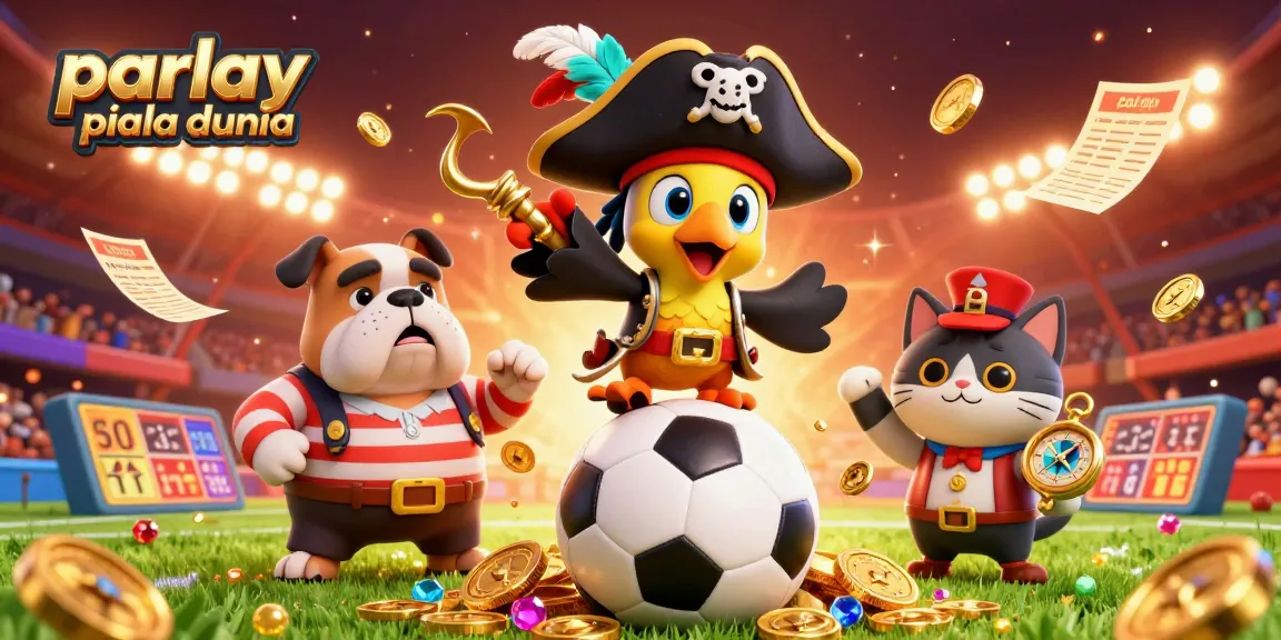 Engage in thrilling wagers with parlay piala dunia as depicted in an energetic sports betting scene.