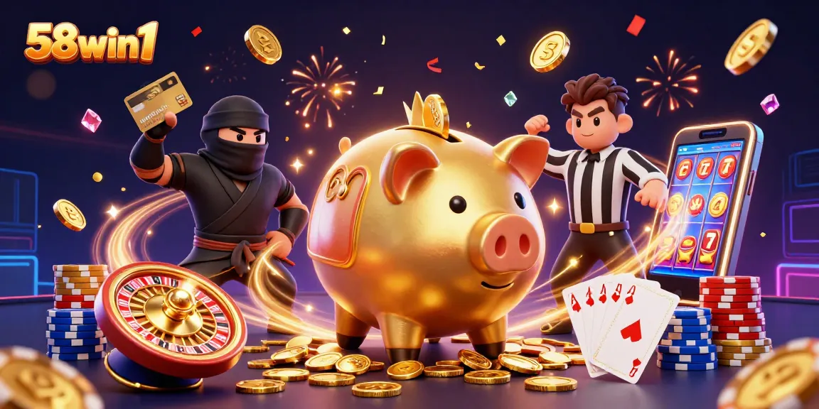 Engage with thrilling games at 58win1 while witnessing a dynamic casino battle scene.
