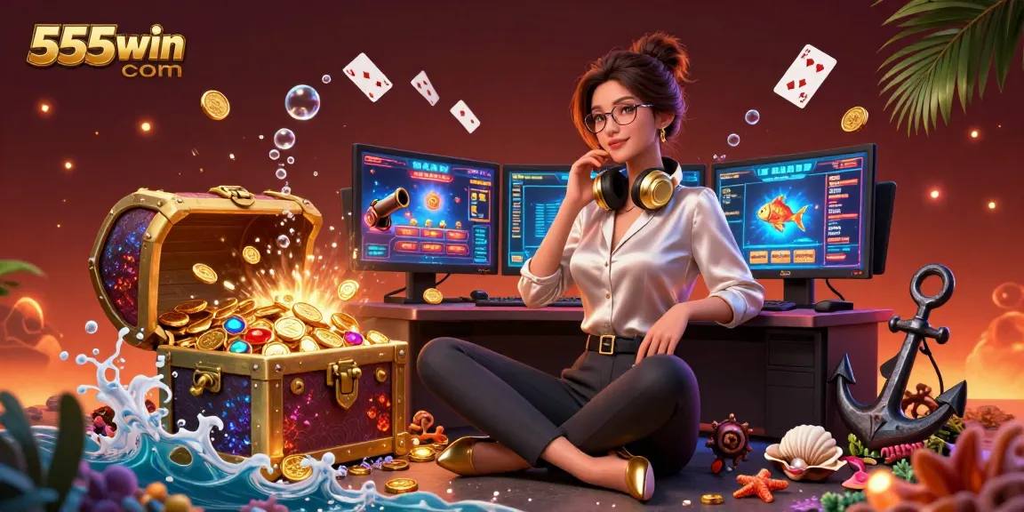 Experience thrilling gameplay at 555win com with an elegant gamer, casino games, and rich graphics
