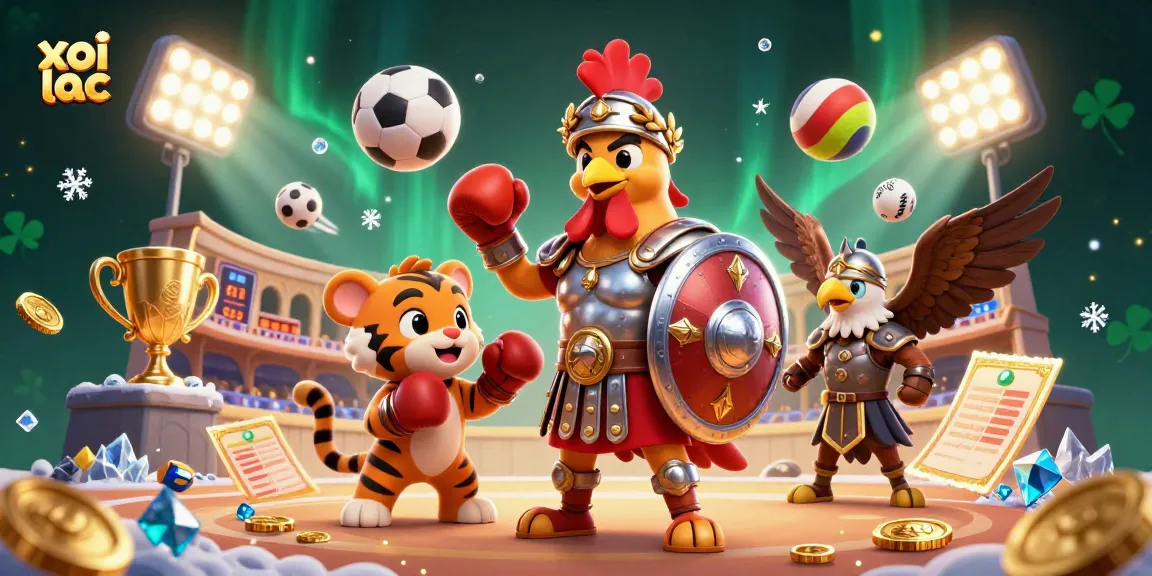 Xoi lac provides a thrilling sports betting experience with dynamic elements and lively characters in action.