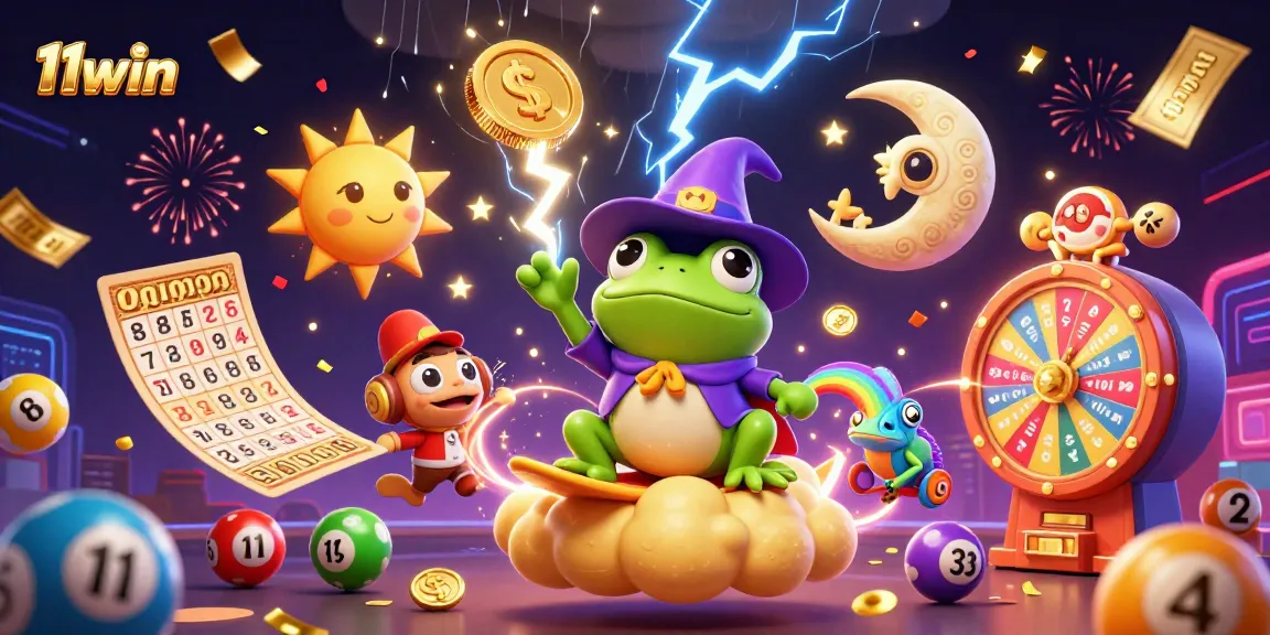 Experience thrilling wins with 11win's colorful lottery action and vibrant casino gaming elements