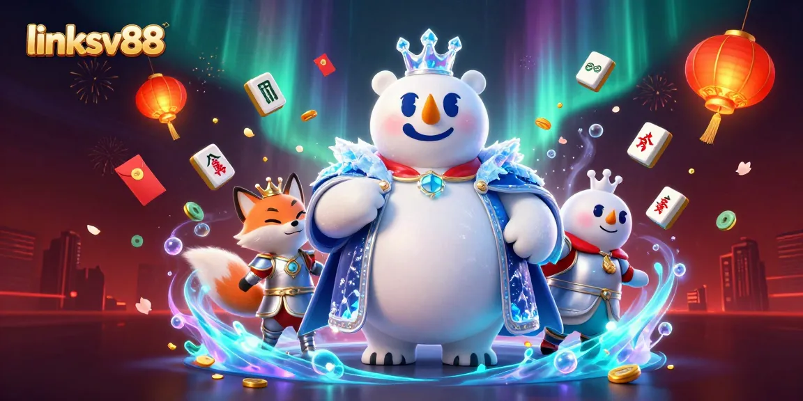 Experience thrilling gameplay with link sv88 featuring an ice king and snow fox in a dynamic casino scene.