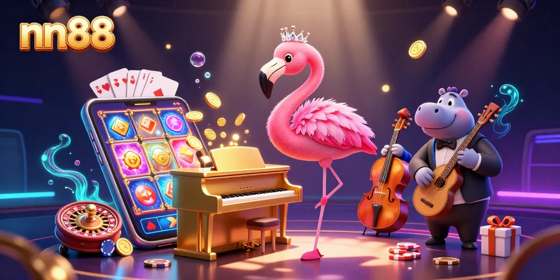 Win big with nn88 while enjoying a vibrant 3D casino atmosphere featuring lively characters and exciting games.