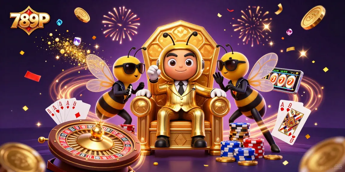 Engage in thrilling gaming at 789P with a vibrant casino scene featuring dynamic elements and energetic characters.