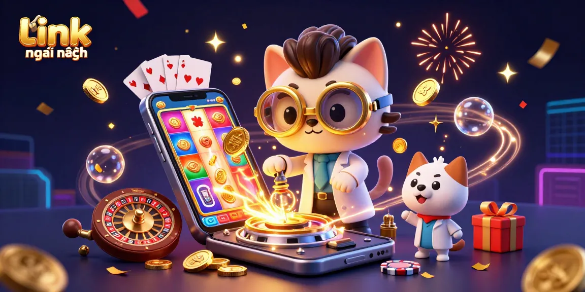 Experience the excitement of link Da88 mới nhất with a vibrant casino scene highlighting games and jubilant characters.
